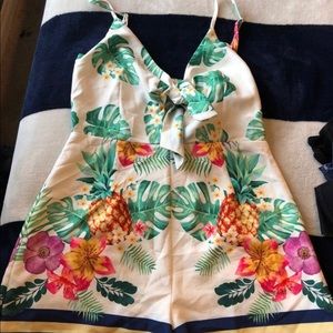 Flowered romper